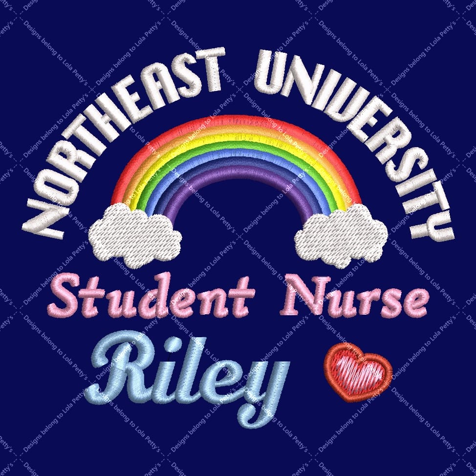 Personalised Classic Fleece Jackets With Rainbow and Heart Embroidery Designs