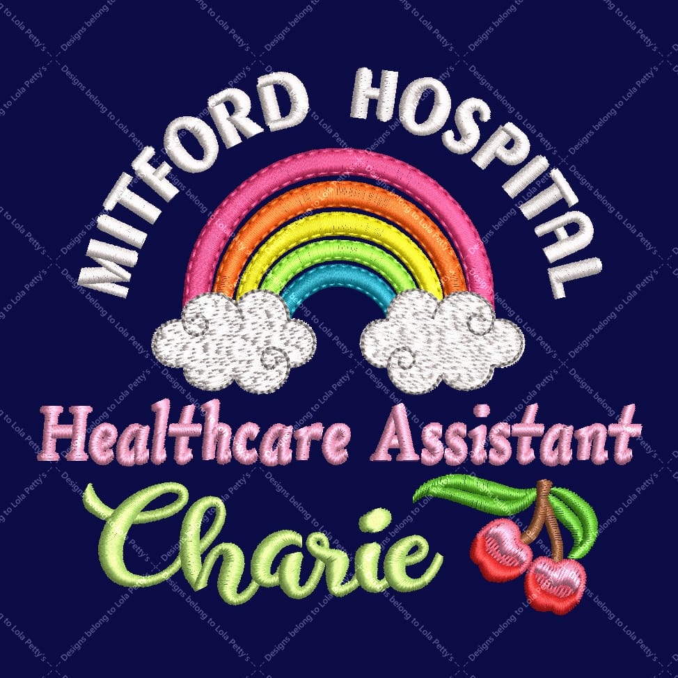 Personalised Classic Fleece Jackets With Rainbow and Sweet Cherries Embroidery Designs.