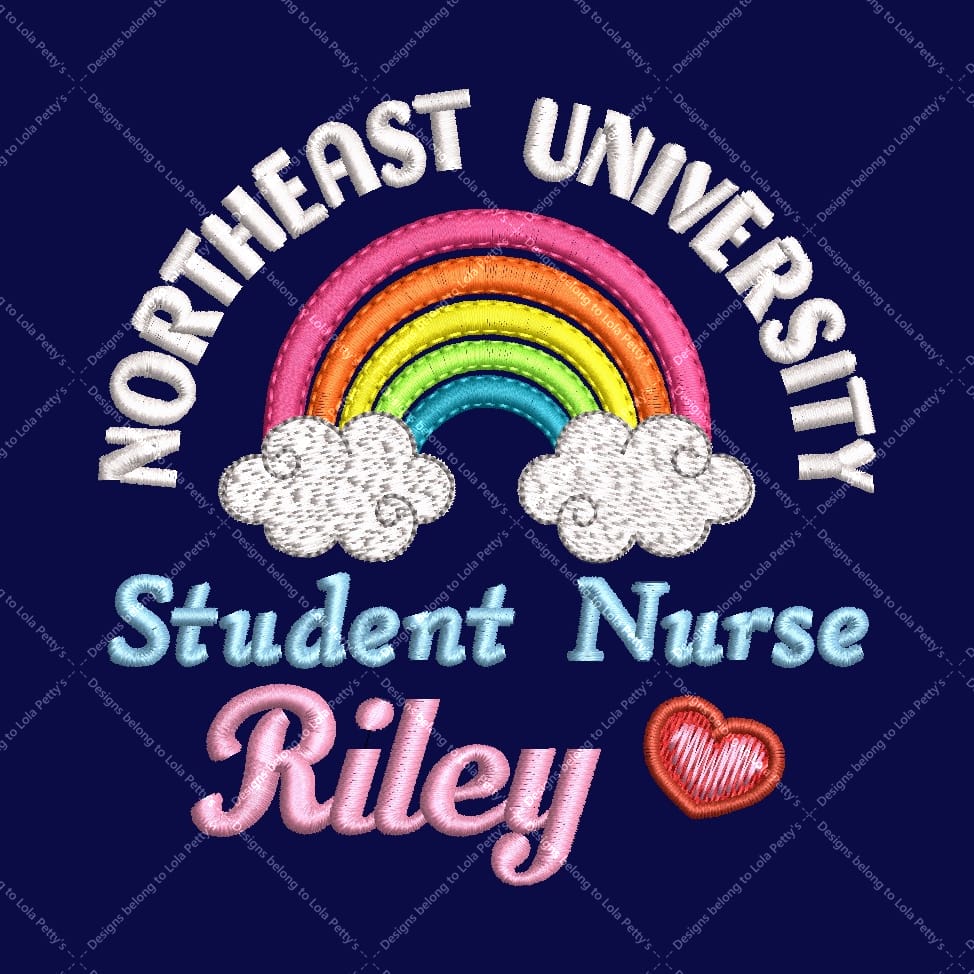 Personalised Classic Fleece Jackets With Rainbow and Heart Embroidery Designs