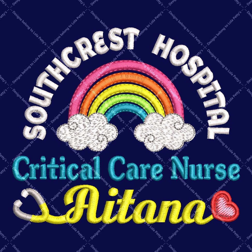 Personalised Classic Fleece Jackets With Rainbow, Stethoscope and Name Embroidery Design.