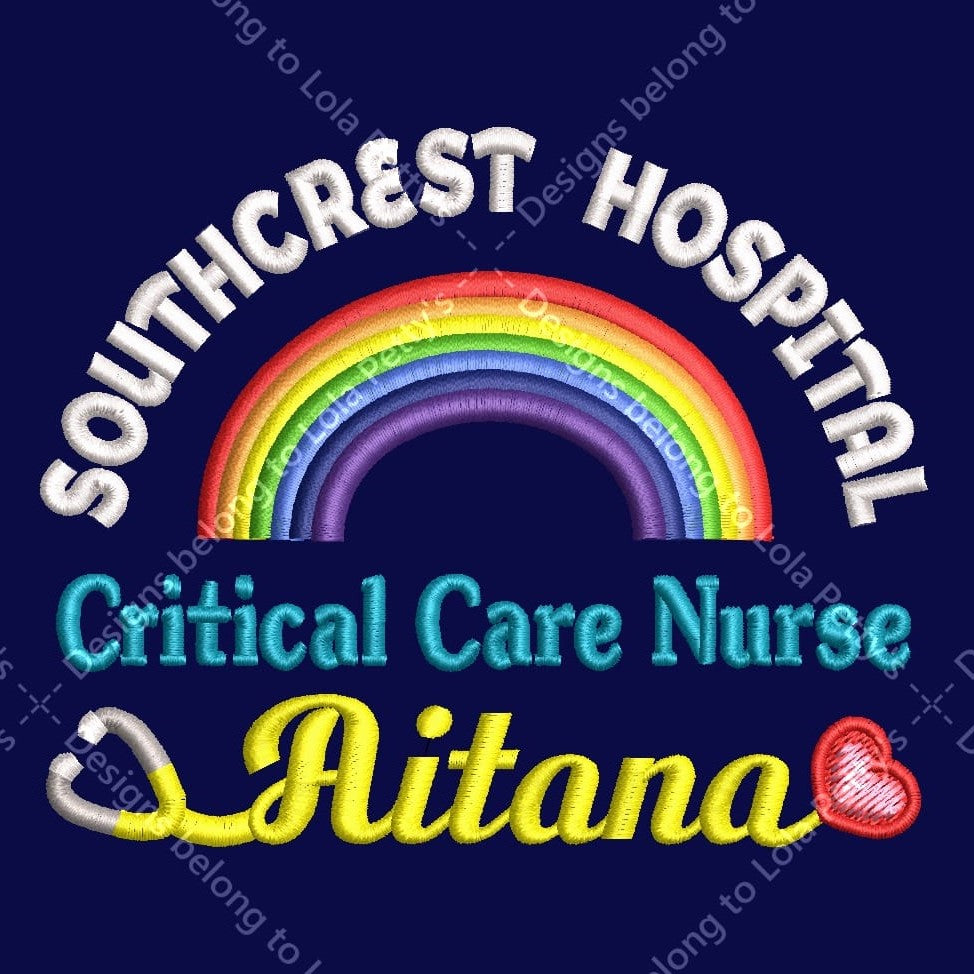 Personalised Classic Fleece Jackets With Rainbow, Stethoscope and Name Embroidery Design.