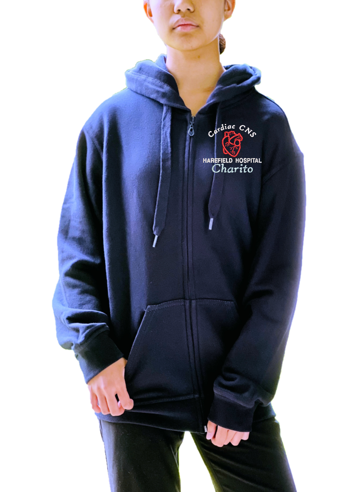 Personalised Hoodie Jackets With Cardiology Respiratory Theme Embroidery Designs