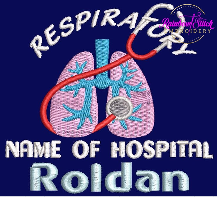 Personalised Hoodie Jackets With Cardiology Respiratory Theme Embroidery Designs