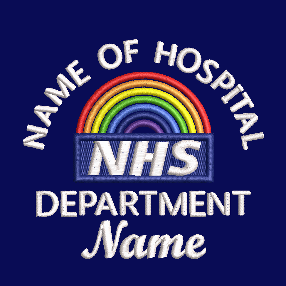 NHS Personalised Classic Fleece Jackets with NHS Logo and Rainbow Embroidery Designs