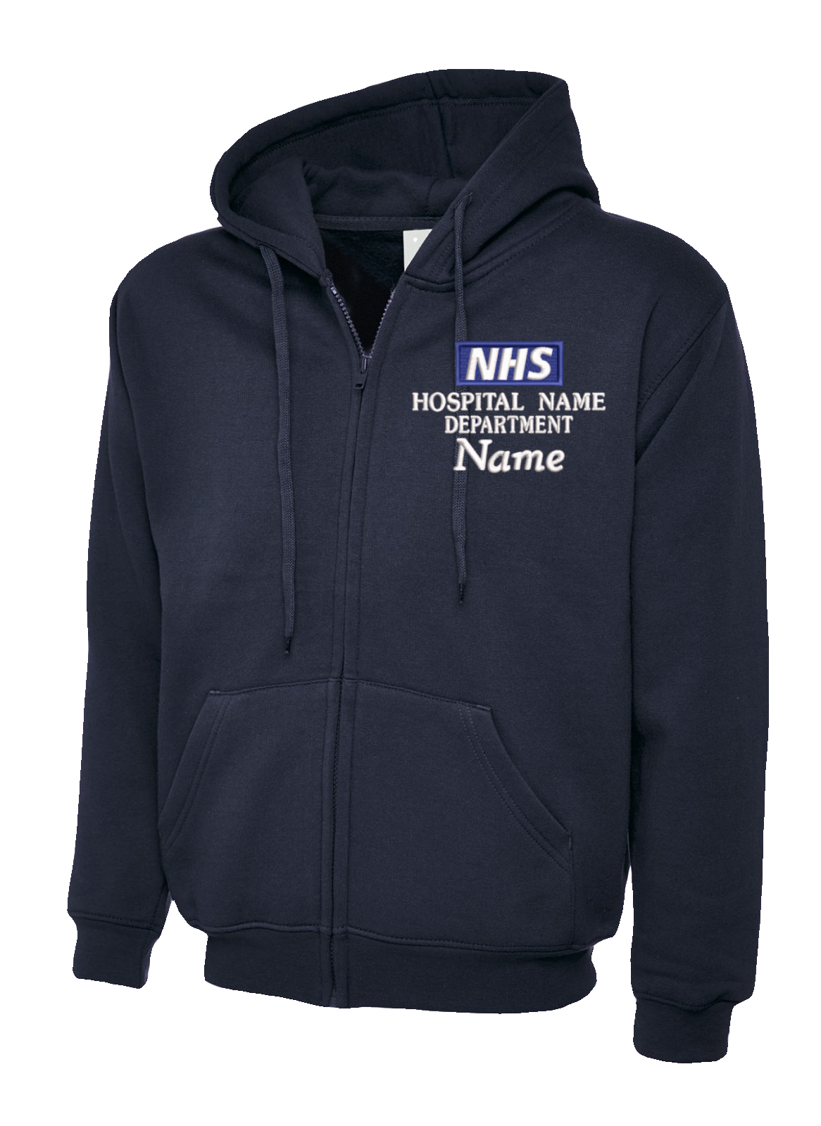 Personalised Hoodie Jackets With NHS Logo Design ( Compliant with NHS Identity Guidelines )