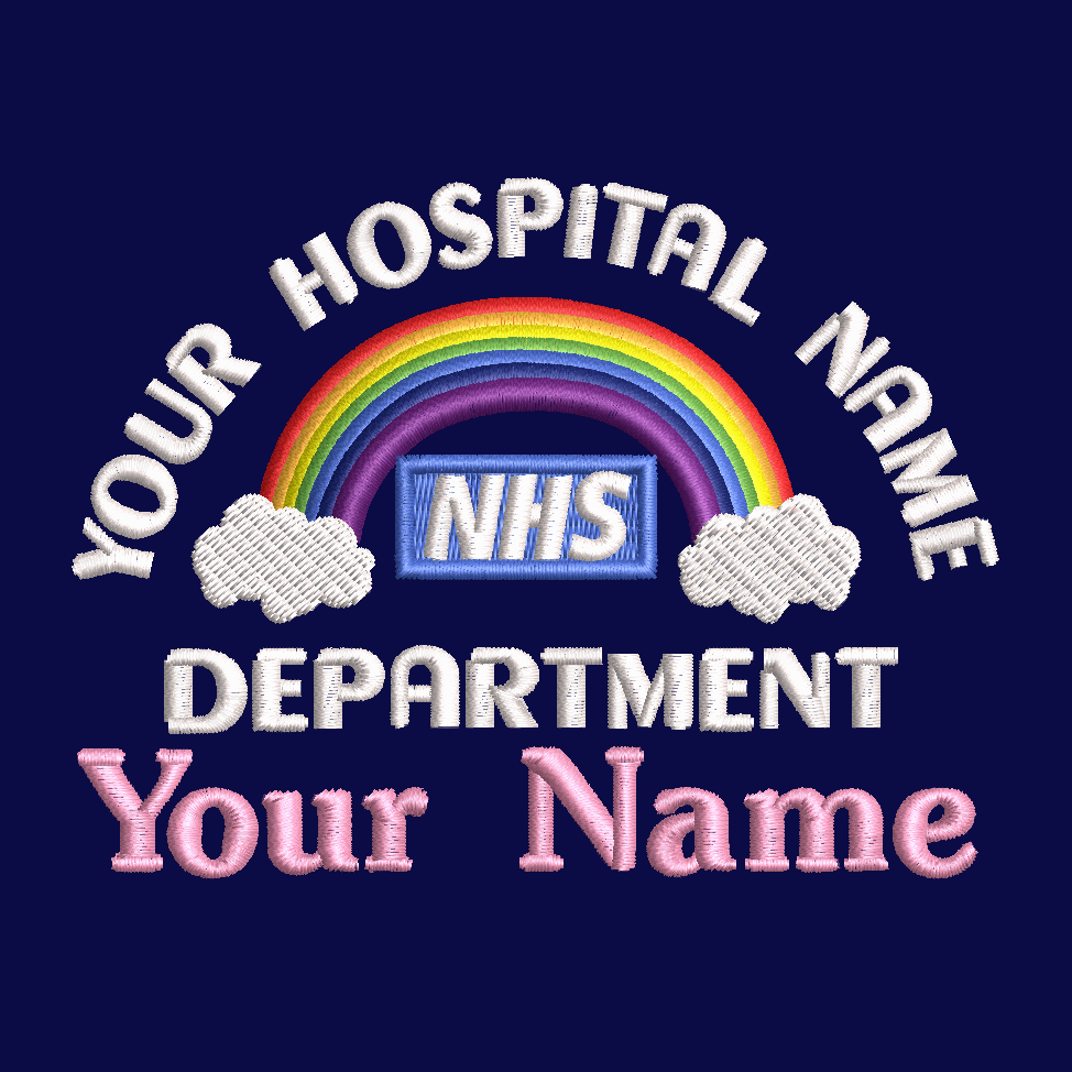 NHS Personalised Classic Fleece Jackets with Rainbow, Tablets and Capsules Embroidery Designs