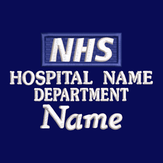 NHS Personalised Luxe Fleece Jackets with NHS Logo and Rainbow Embroidery Designs