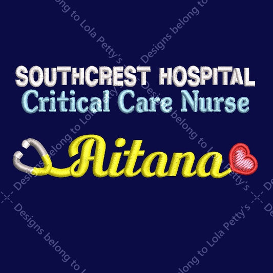 Personalised Classic Fleece Jackets With Rainbow, Stethoscope and Name Embroidery Design.