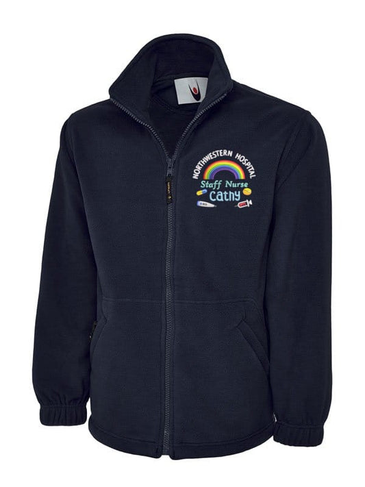 Personalised Classic Fleece Jackets with Rainbow, Thermometer, Injection and Pills Embroidery Designs