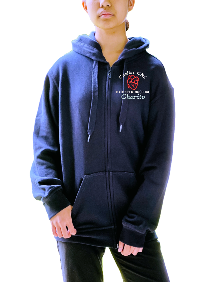 Personalised Hoodie Jackets With Cardiology Respiratory Theme  Embroidery Designs