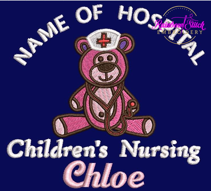 Personalised Hoodie Jackets With Neonatal, Paediatric & Midwifery Theme Embroidery Design Accents