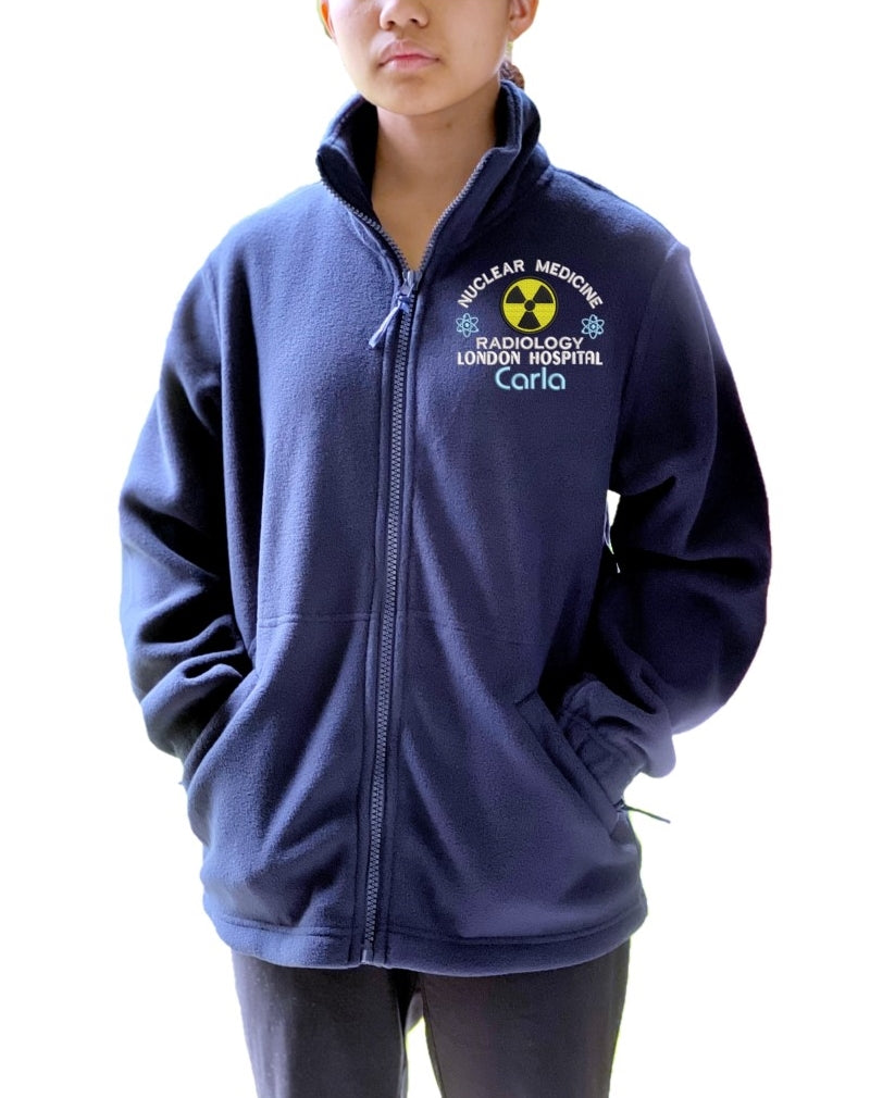 Personalised Classic Fleece Jackets With Xray, Ultrasound & Phlebotomy Embroidery Designs