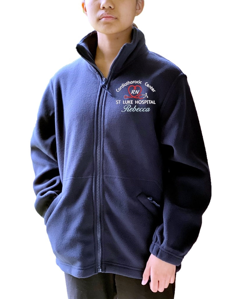 Personalised Classic Fleece Jackets with Cardio Respiratory Embroidery Designs