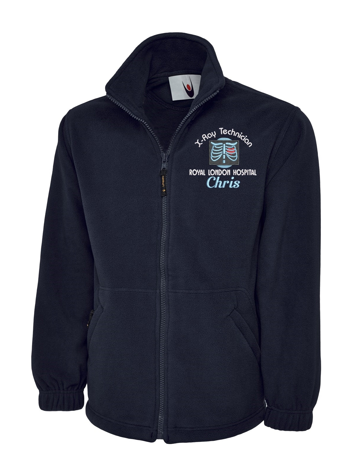 Personalised Classic Fleece Jackets With Xray, Ultrasound & Phlebotomy Embroidery Designs