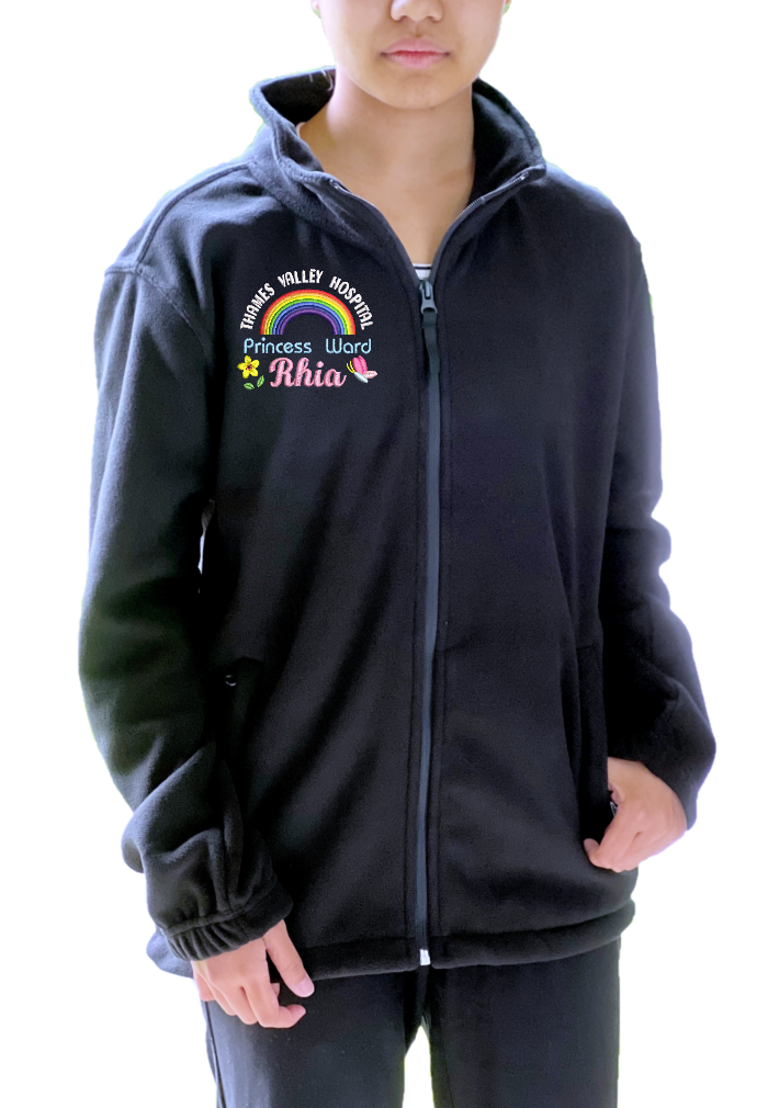 Nhs Rainbow Fleece Nhs Fleece Cardigan Blue Rainbow Fleece Jacket