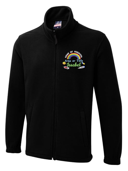 Personalised Premium Fleece Jackets With Thermometer, Injection and Pills Embroidery Design Accents.